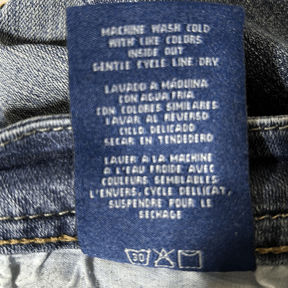 Seven7 Blue Denim Stretch Low Rise Skinny Leg Ankle Jeans Medium Rise Size 6 - Picture 11 of 11